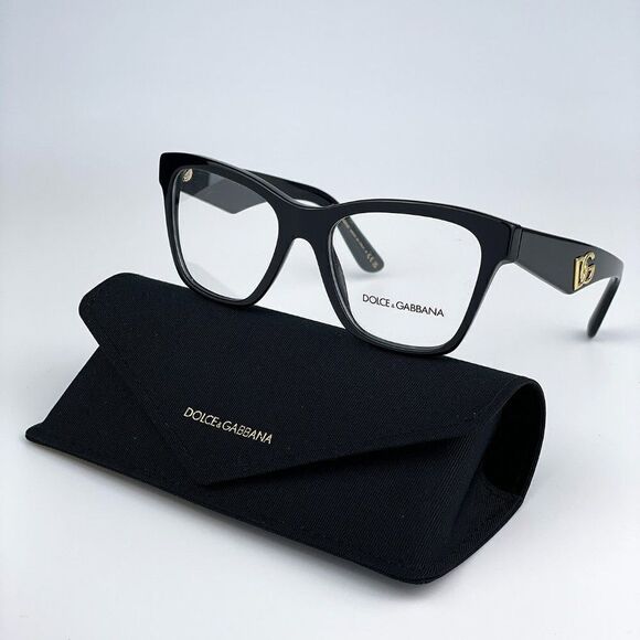 NEW D&G DG3374 501 Black Square Women Eyeglasses - Picture 1 of 10